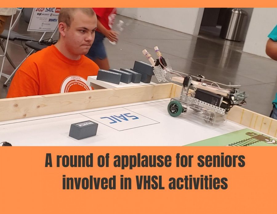 A round of applause for seniors involved in VHSL activities