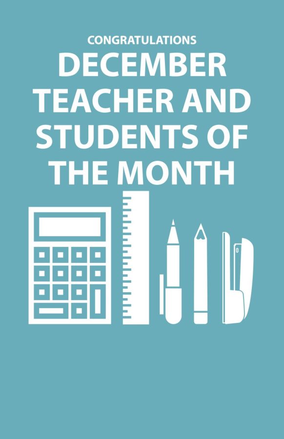 December students and teacher of the month