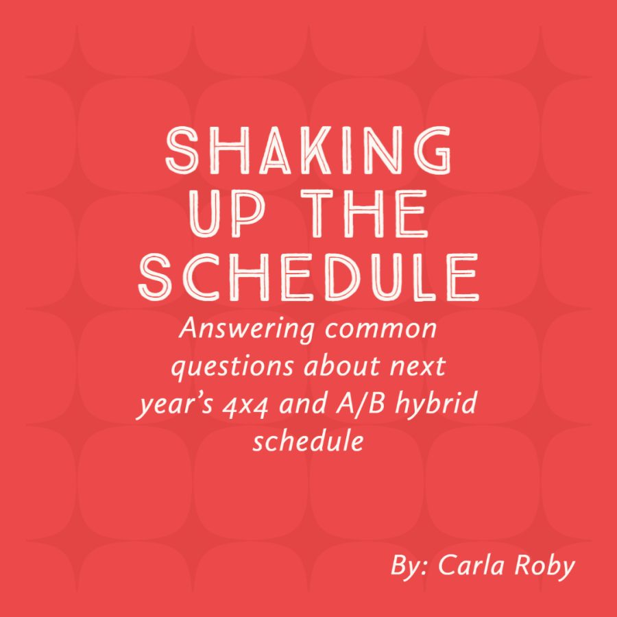 Shaking up the schedule