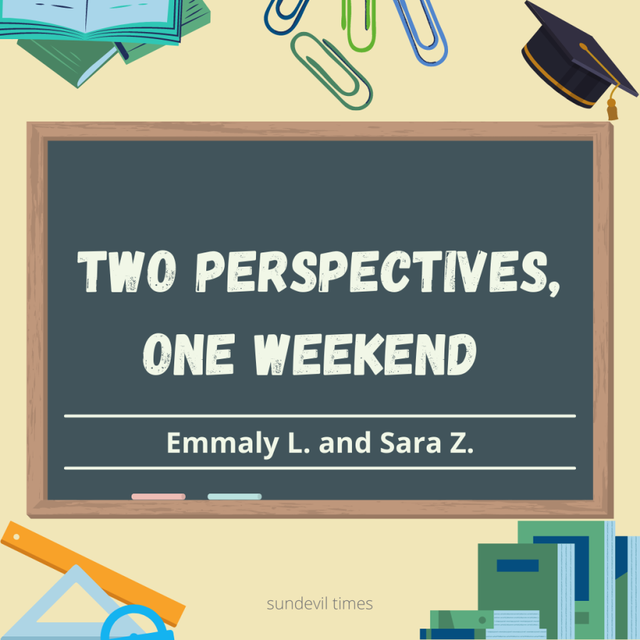 Two perspectives, one weekend