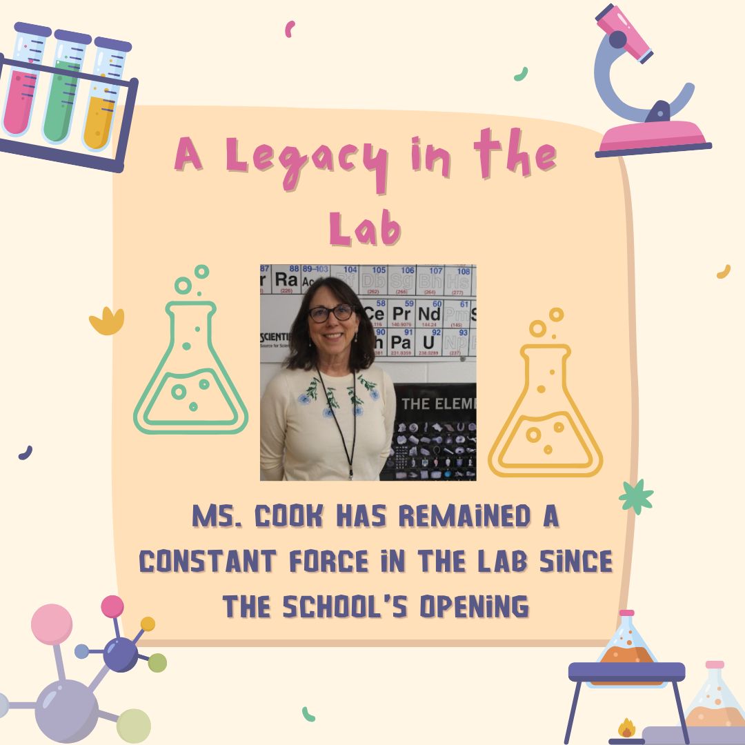 From chalkboards to digital labs, Ms. Patricia Cook has remained a constant force in the science department since 1989